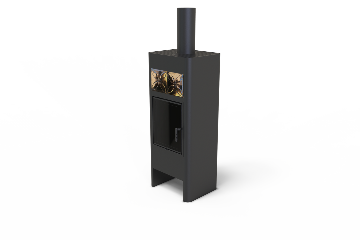 LUNA Freestanding Fireplace - Minimalist Form and High Efficiency, 2 Colours