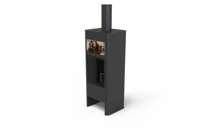 LUNA Freestanding Fireplace - Minimalist Form and High Efficiency, 2 Colours