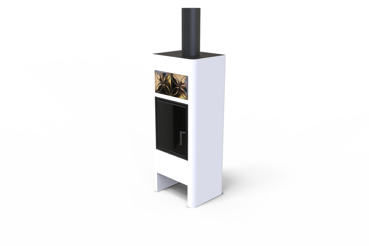 LUNA Freestanding Fireplace - Minimalist Form and High Efficiency, 2 Colours