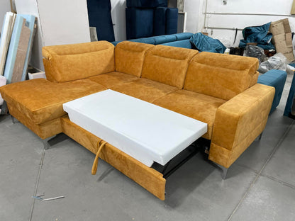 MALIBU MINI - Corner Sofa with Sleeping Function, Various Colours, Left or Right Corner Position >250 x 180cm<