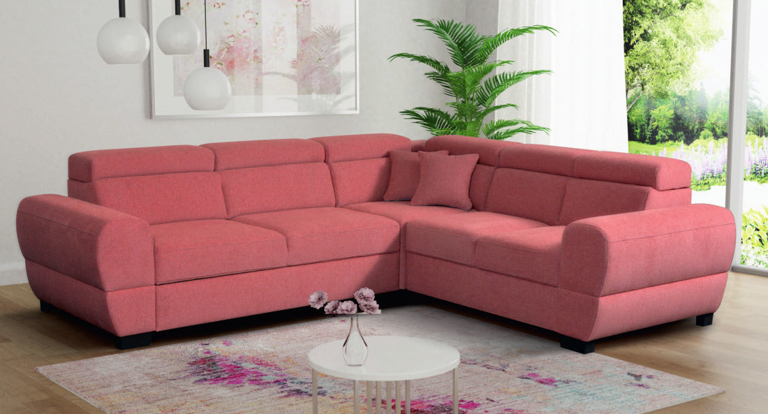 BAILE 3R - Modern Corner Sofa with Storage and Sleeping Function optional >272x237cm<