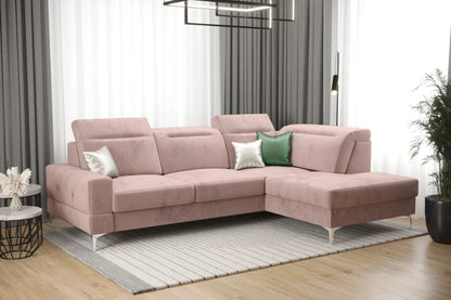 MALIBU MINI - Corner Sofa with Sleeping Function, Various Colours, Left or Right Corner Position >250 x 180cm<