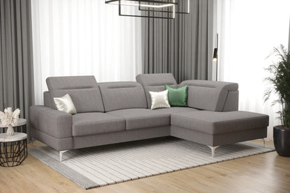 MALIBU MINI - Corner Sofa with Sleeping Function, Various Colours, Left or Right Corner Position >250 x 180cm<